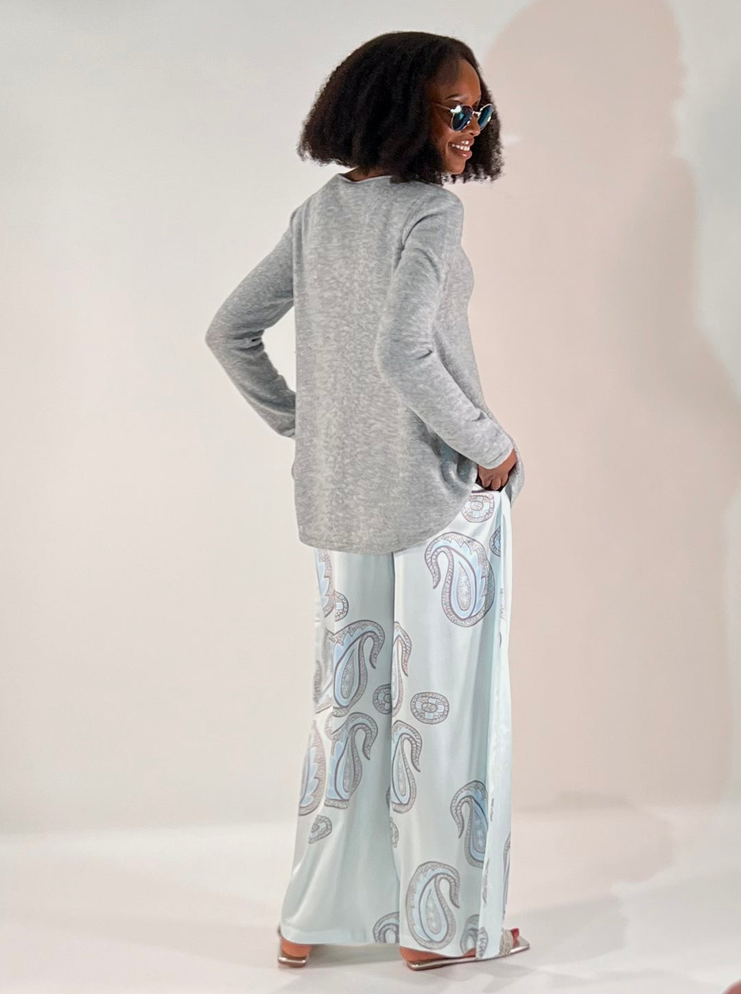 Seidenhose im Paisley Print