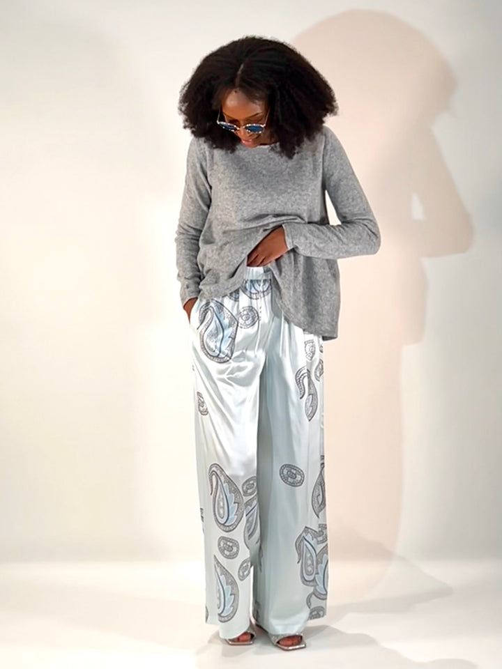 Seidenhose im Paisley Print