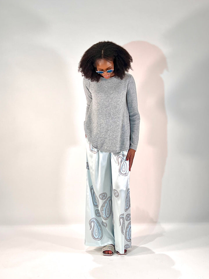 Seidenhose im Paisley Print