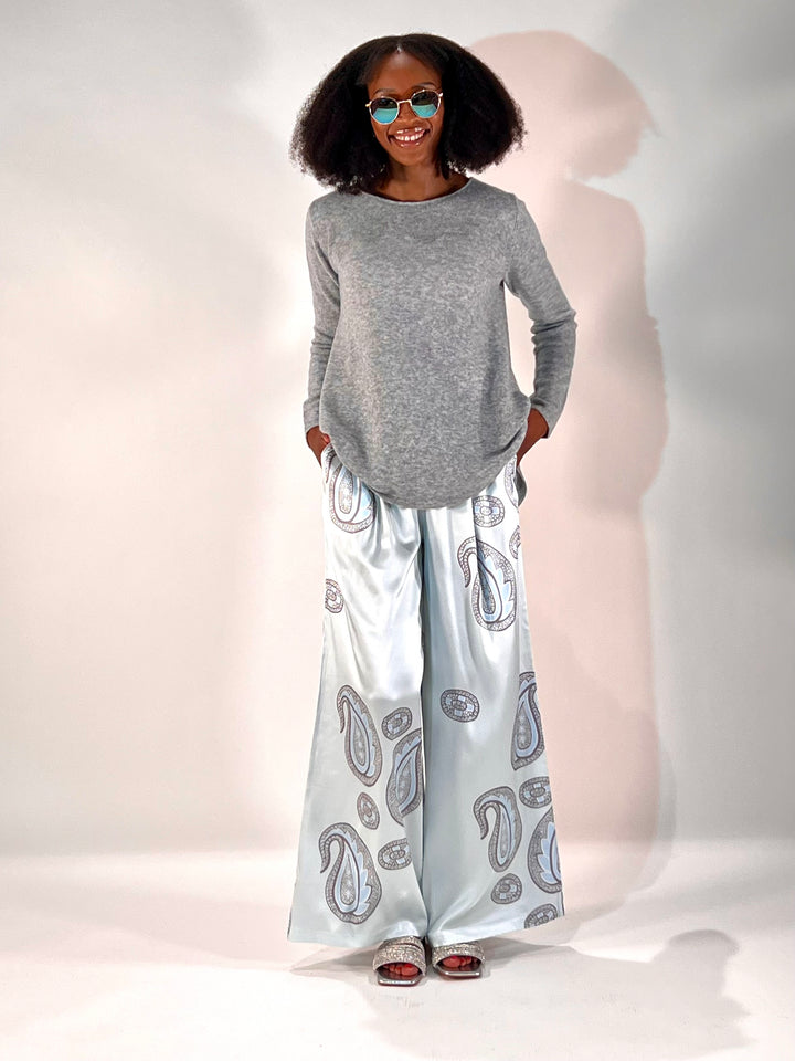 Seidenhose im Paisley Print
