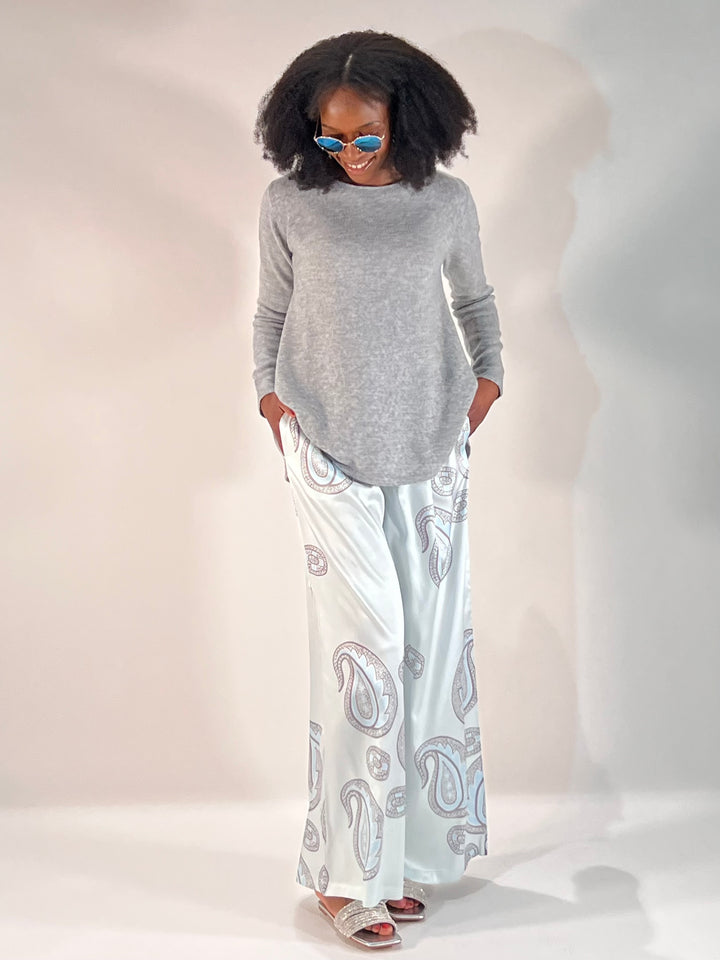 Seidenhose im Paisley Print