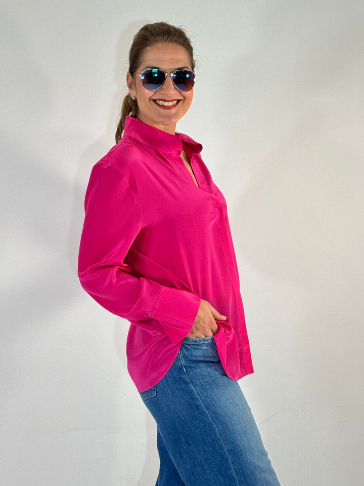 Edle Seidenbluse Dragon Fruit