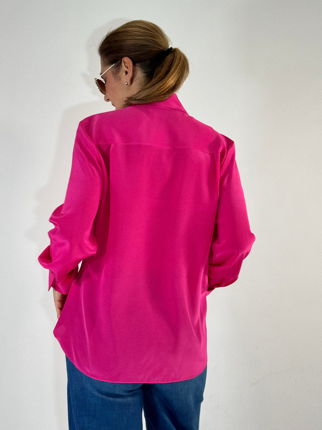 Edle Seidenbluse Dragon Fruit