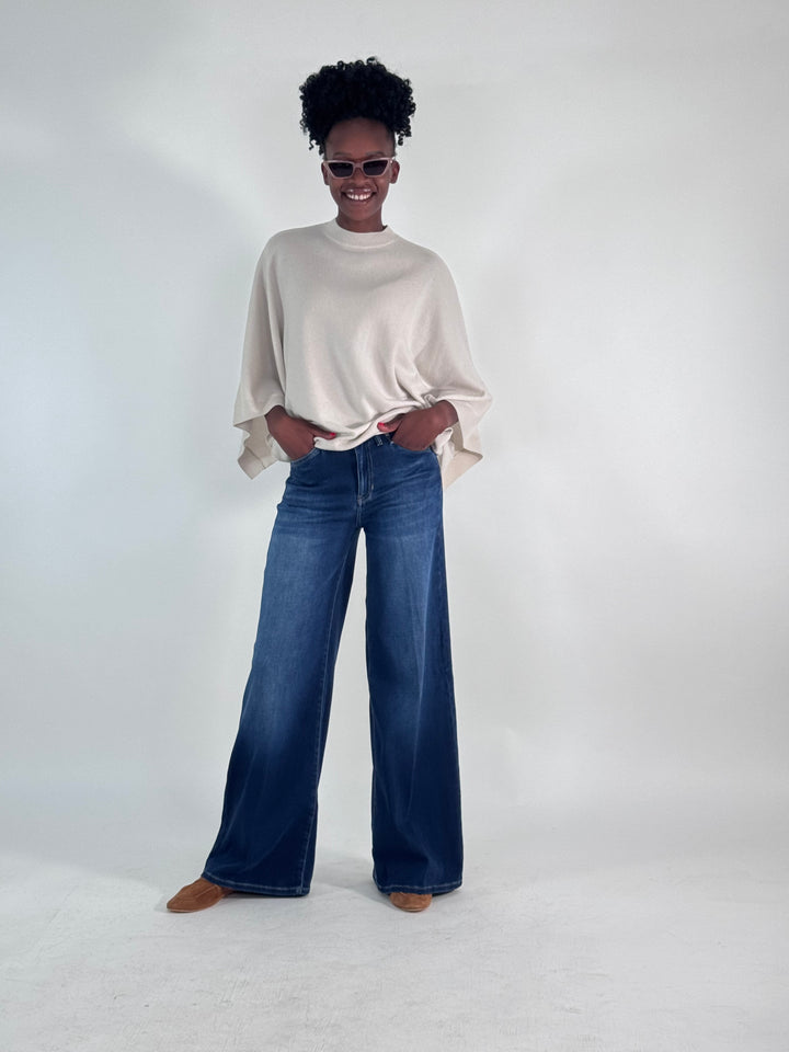 Cashmere Pulli Kaja mit Fledermausärmel