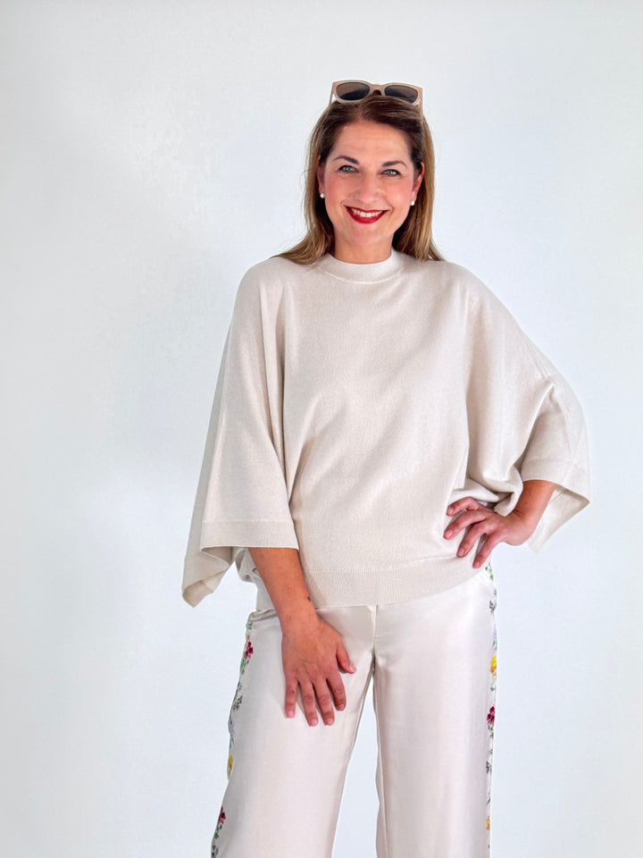 Cashmere Pulli Kaja mit Fledermausärmel