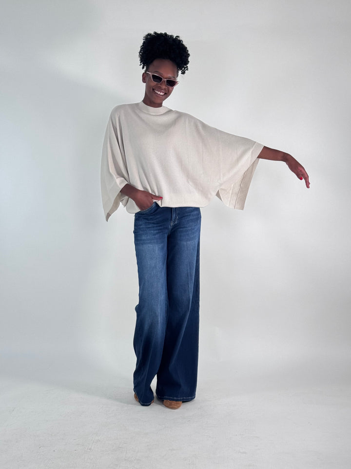 Cashmere Pulli Kaja mit Fledermausärmel