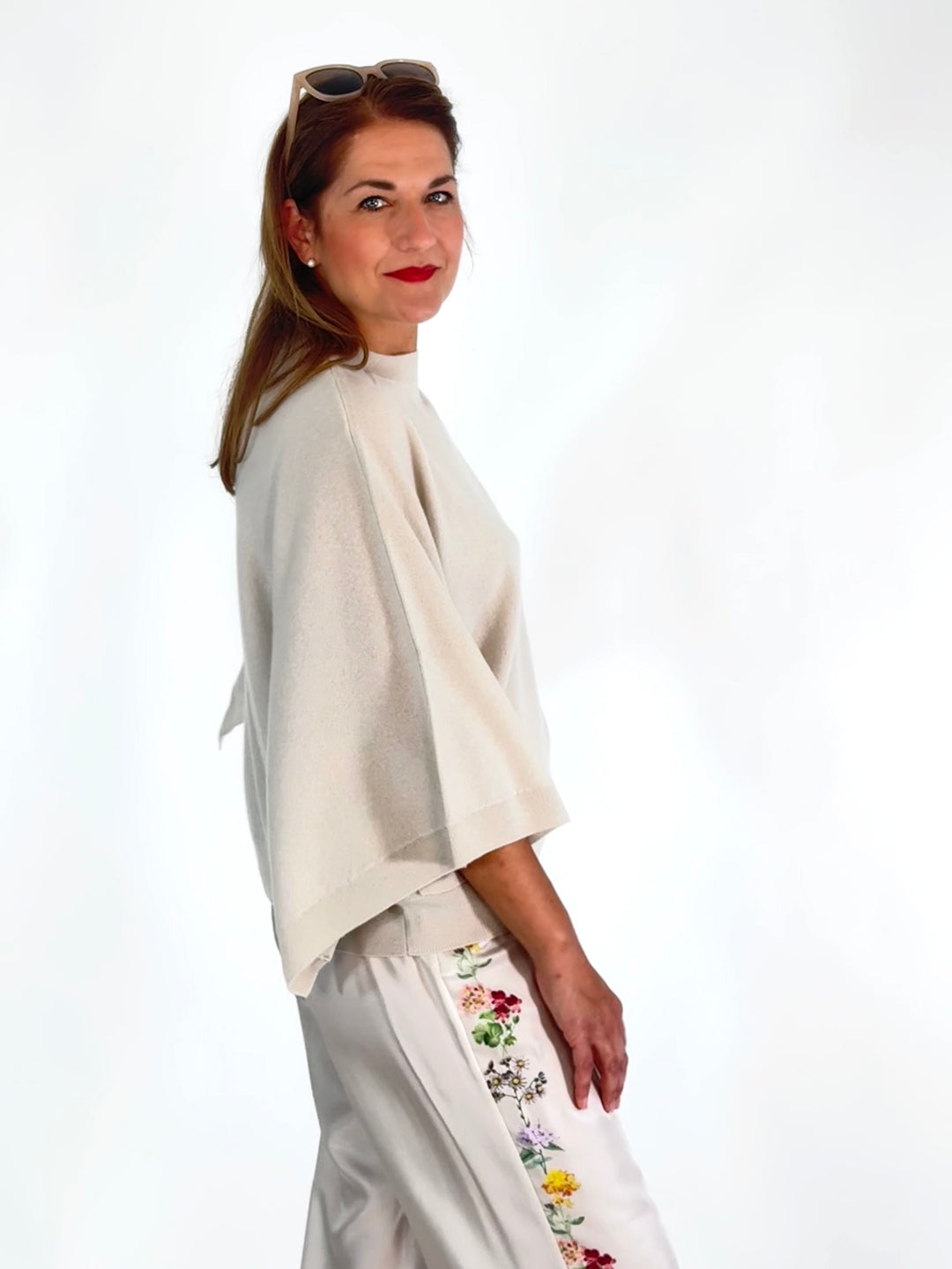 Cashmere Pulli Kaja mit Fledermausärmel