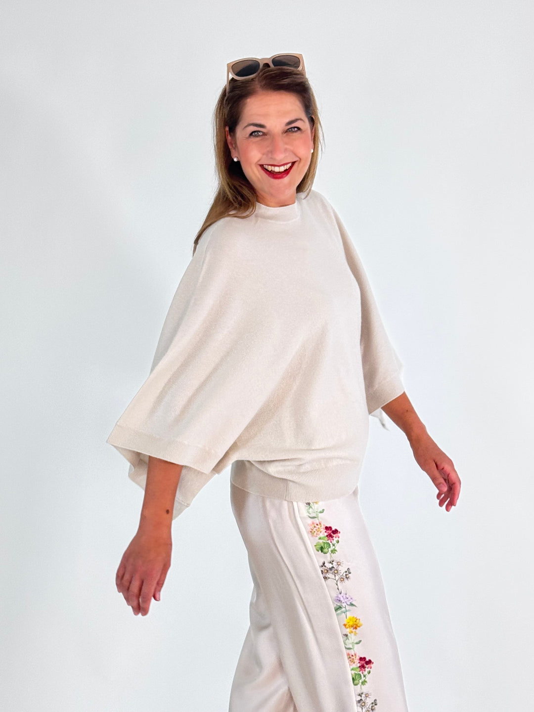 Cashmere Pulli Kaja mit Fledermausärmel