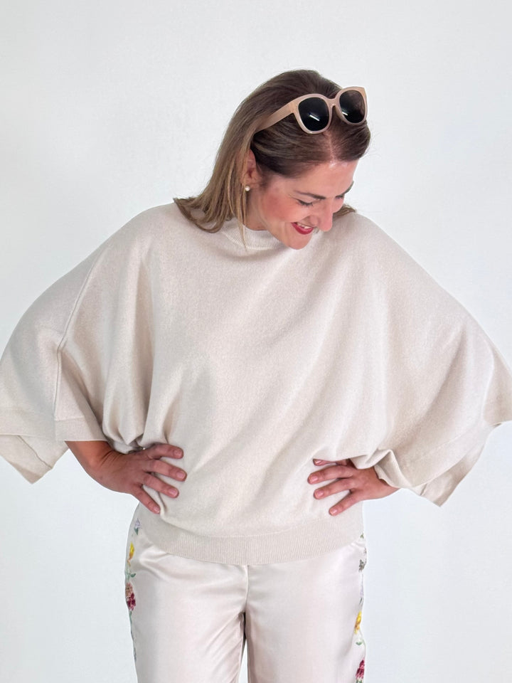 Cashmere Pulli Kaja mit Fledermausärmel
