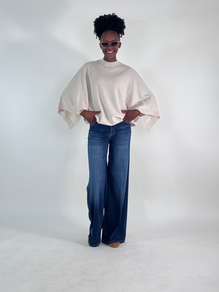 Cashmere Pulli Kaja mit Fledermausärmel