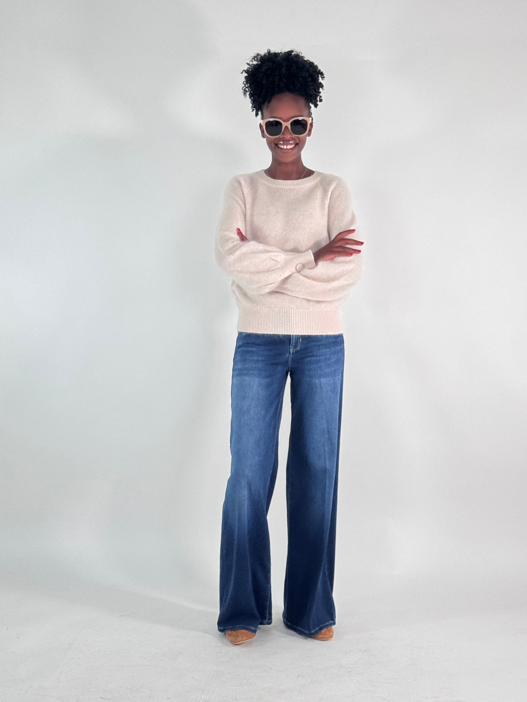 Rundhals Pullover Lina, Brushed Cashmere