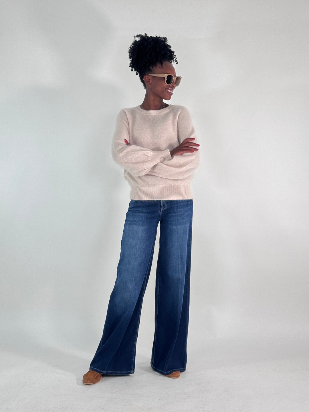 Rundhals Pullover Lina, Brushed Cashmere