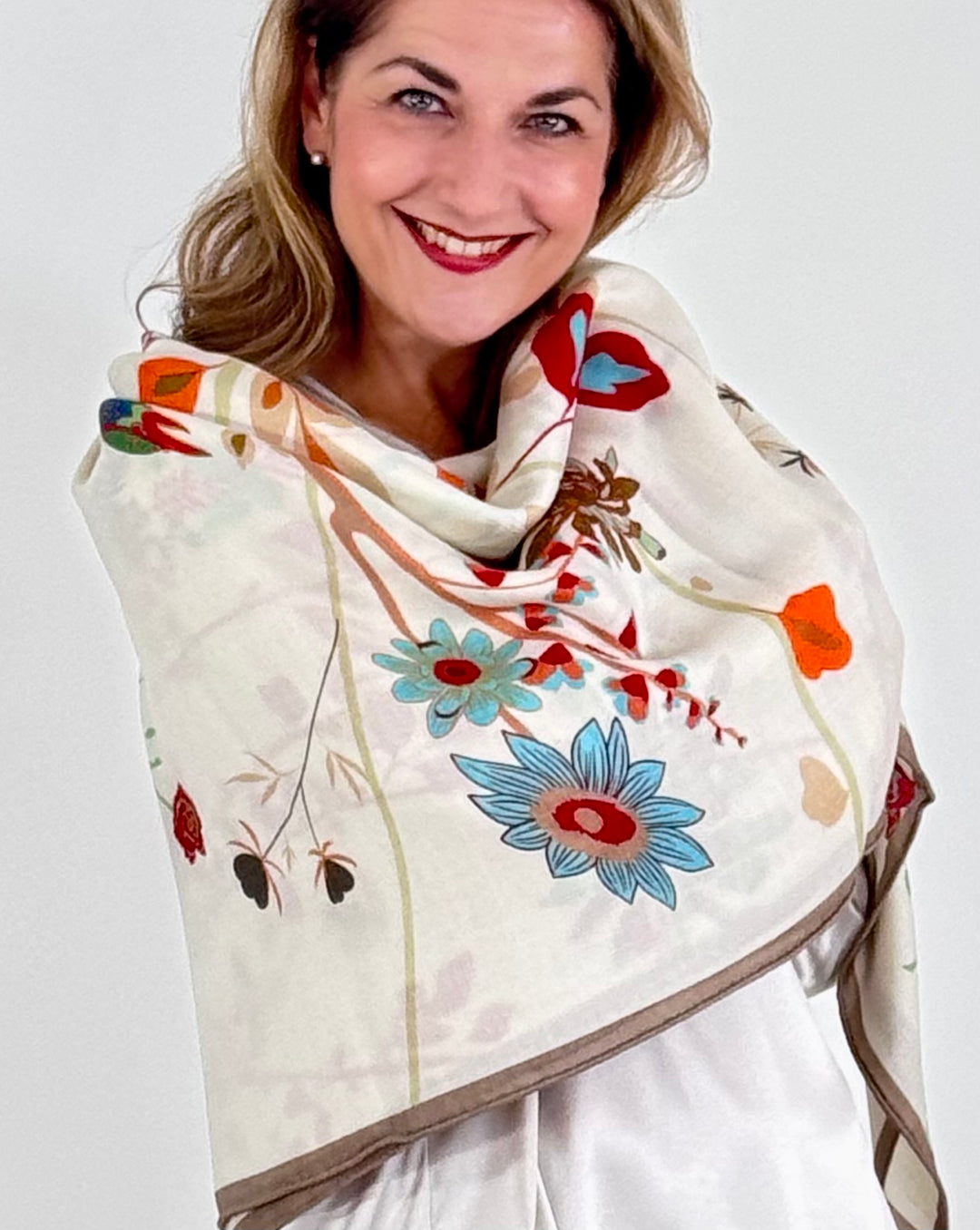 Tuch Roobios in Seide-Cashmere