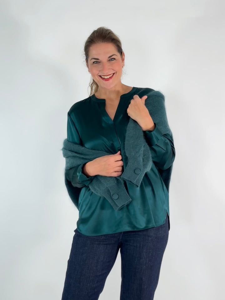 V-Seidenbluse Emilia