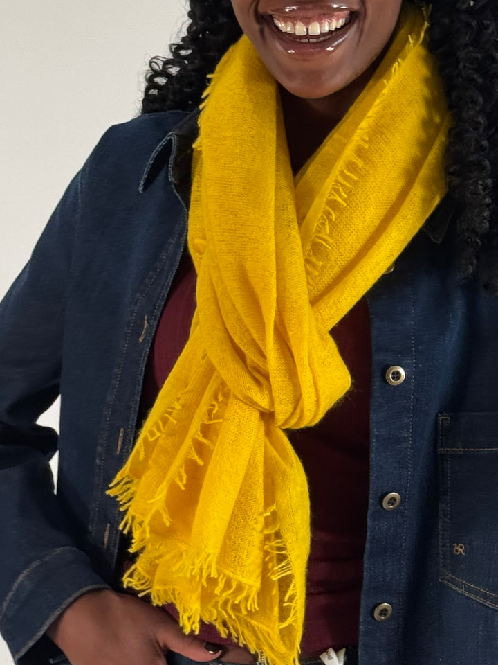 Cashmere-Schal mit Fransen