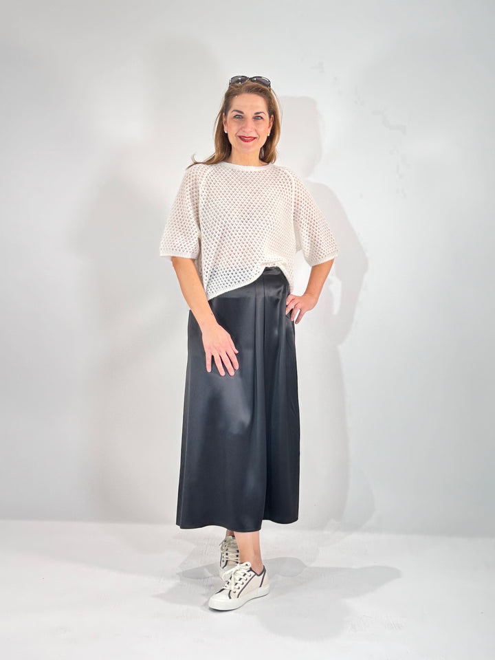 Satin-Rock Maxi in Black