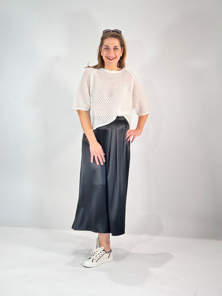 Satin-Rock Maxi in Black