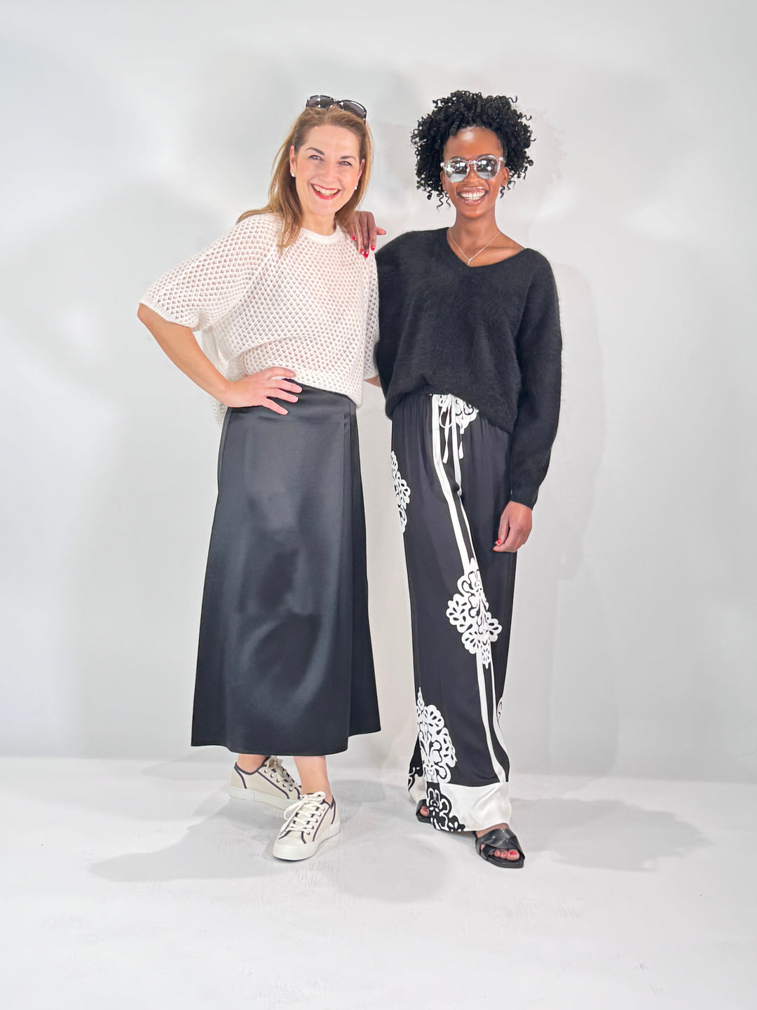 Satin-Rock Maxi in Black
