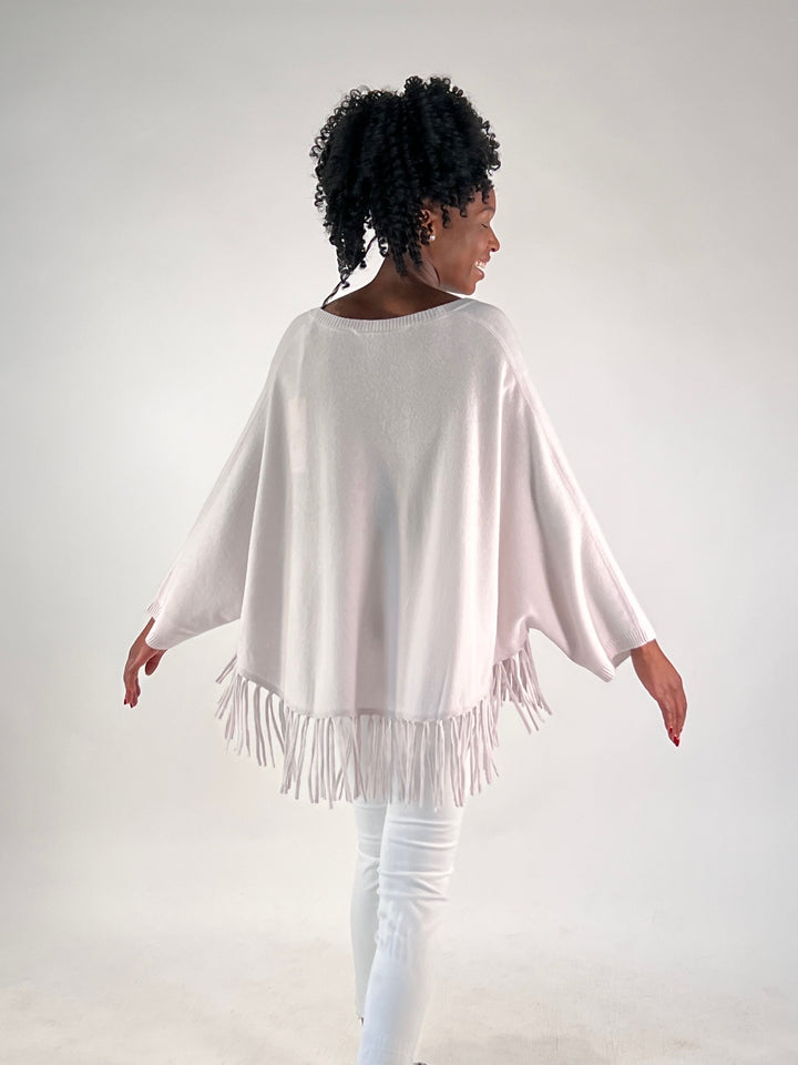 V-Neck Poncho mit Arm