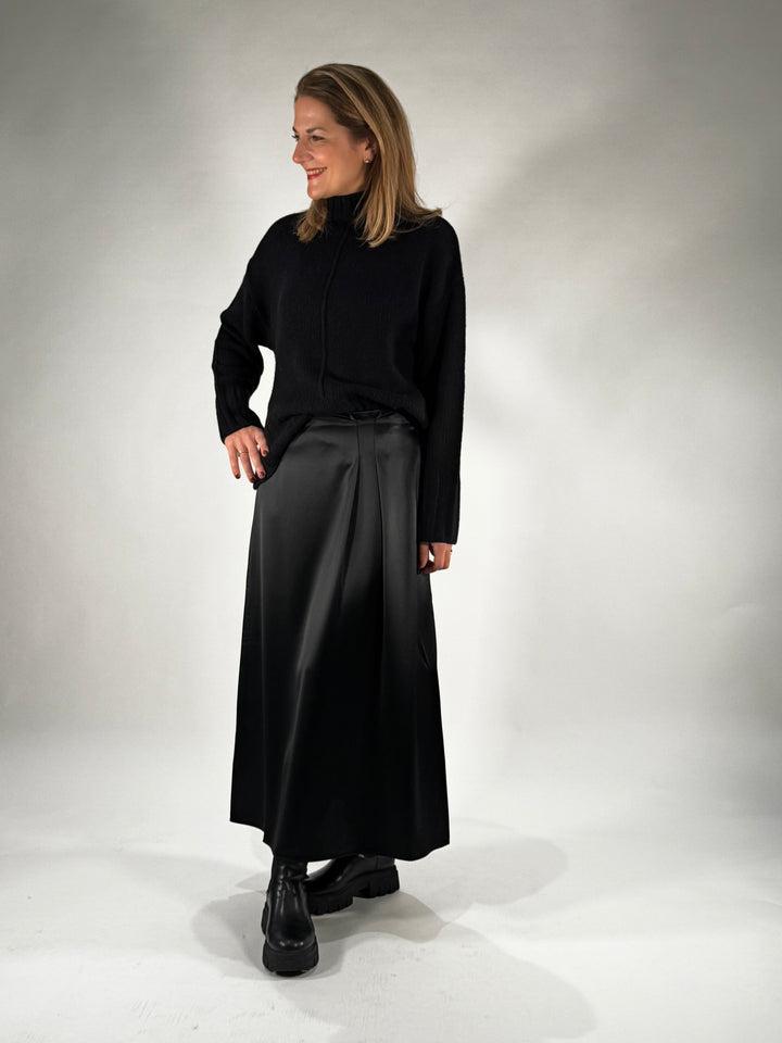 Satin-Rock Maxi in Black