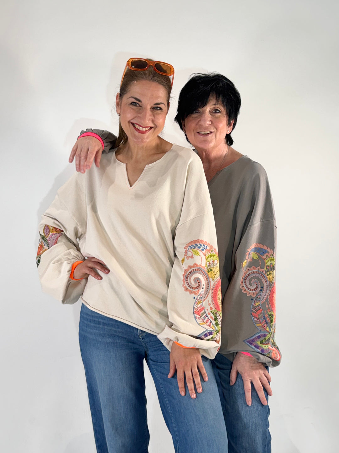 Sweat Alamosa oversize mit Paisley Applikation