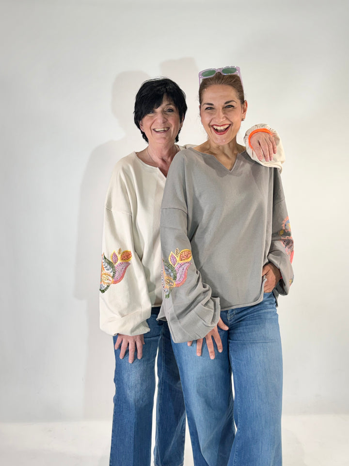 Sweat Alamosa oversize mit Paisley Applikation