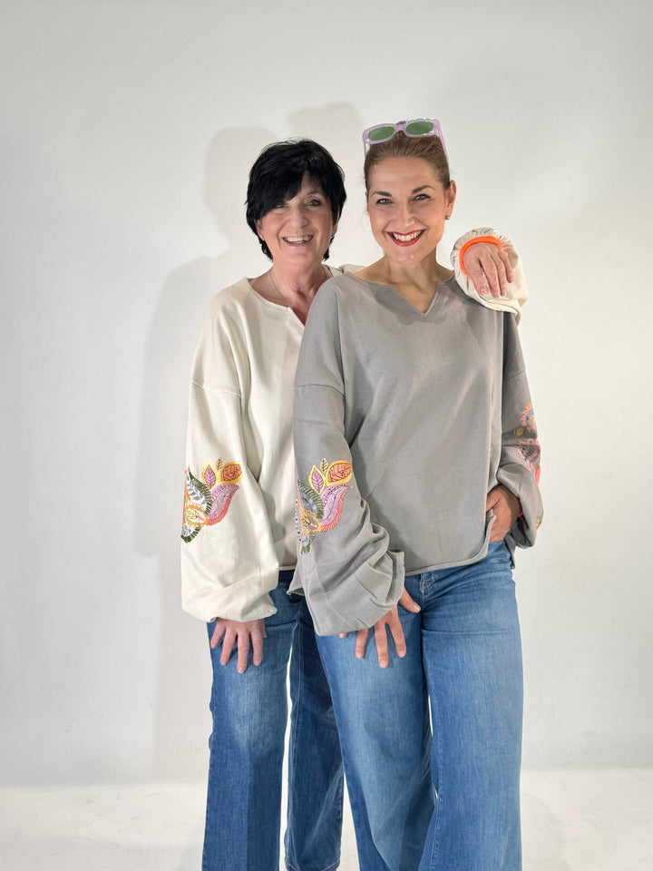 Sweat Alamosa oversize mit Paisley Applikation