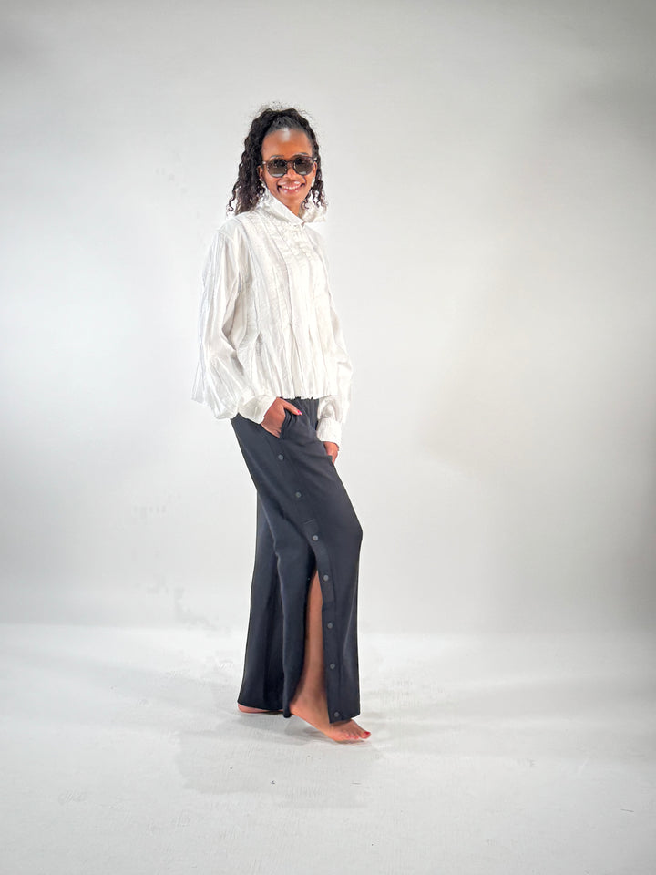 Sweat-Hose Hylo mit seitlicher Knopfleiste