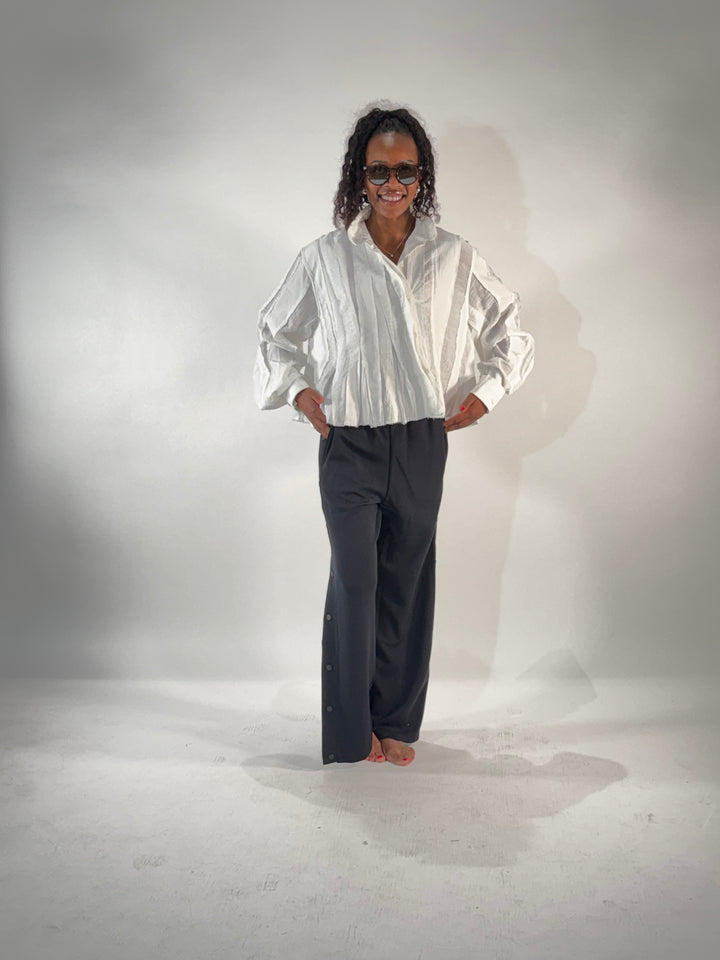 Sweat-Hose Hylo mit seitlicher Knopfleiste