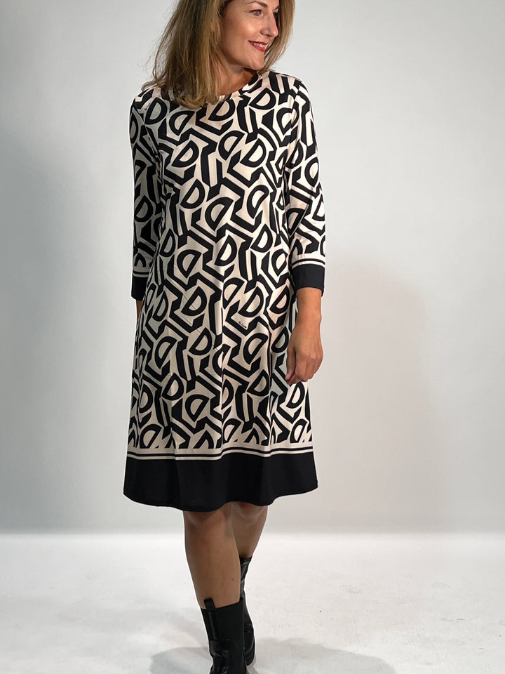 Print-Kleid mit 3/4-Arm Never Out Of Style