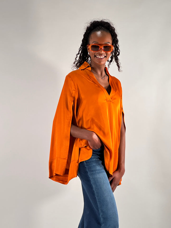 Bluse mit Split Sleeve