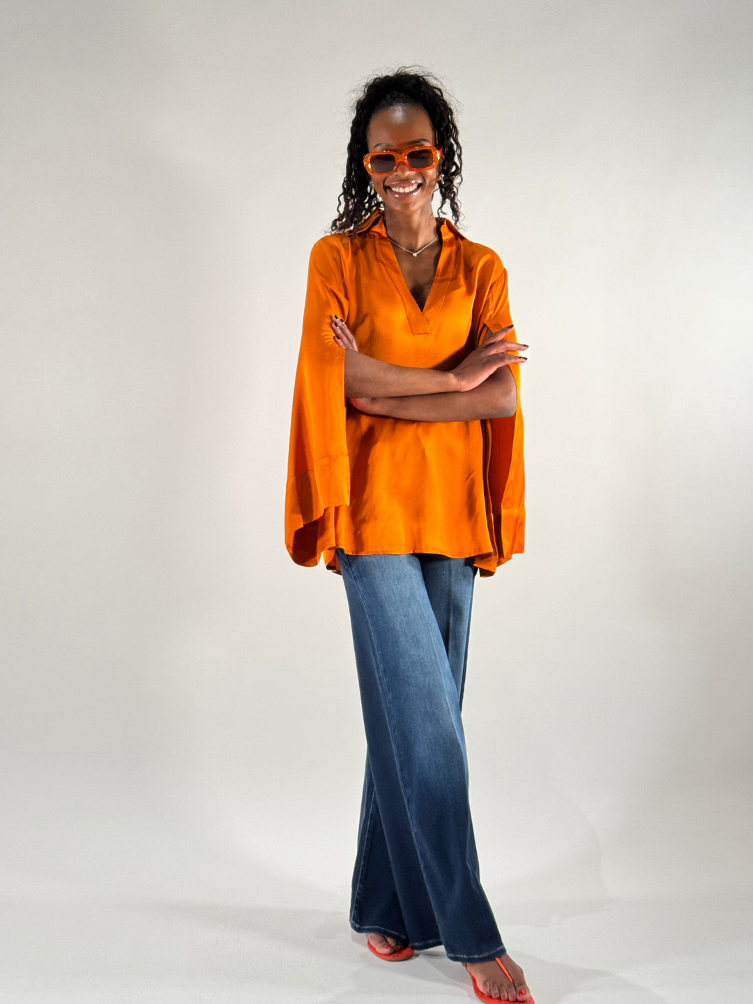 Bluse mit Split Sleeve