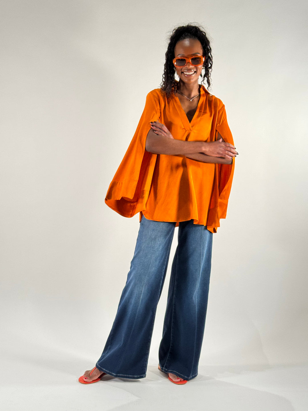 Bluse mit Split Sleeve
