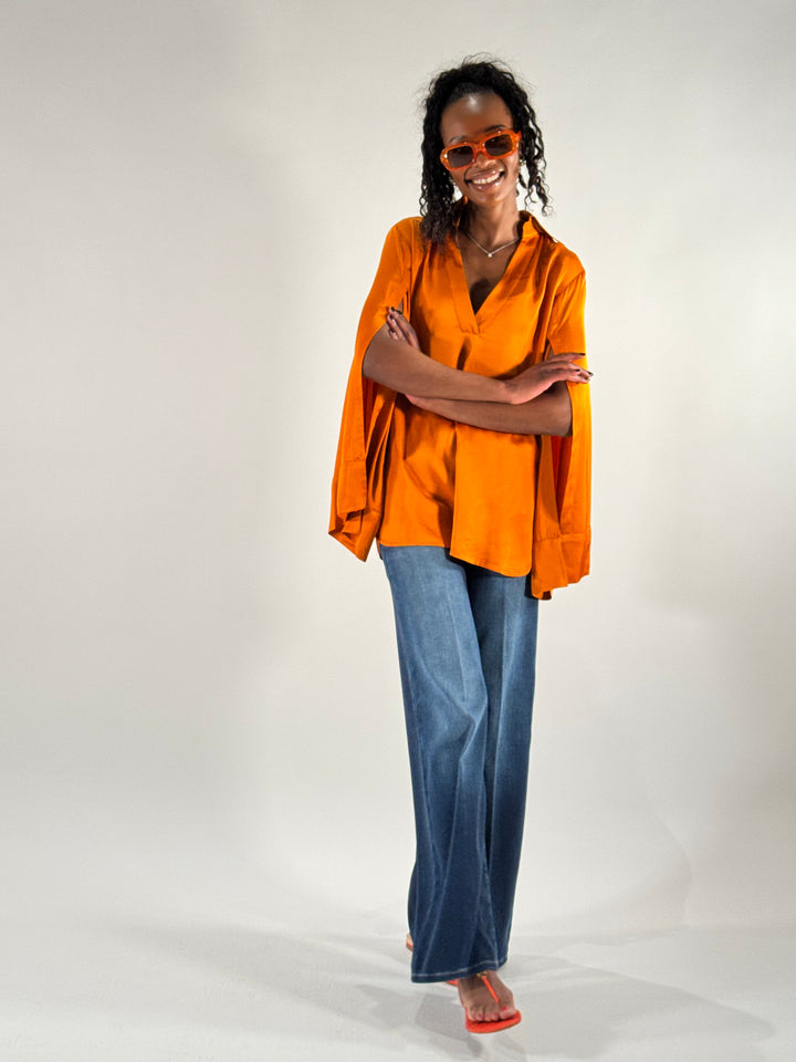Bluse mit Split Sleeve