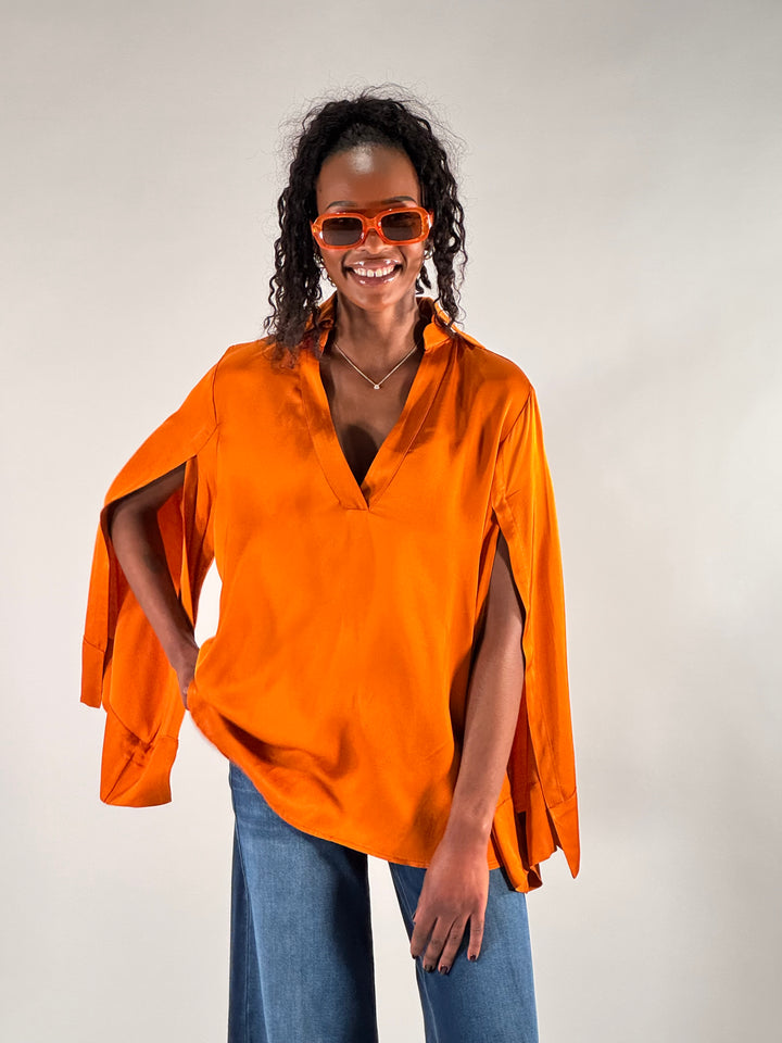 Bluse mit Split Sleeve