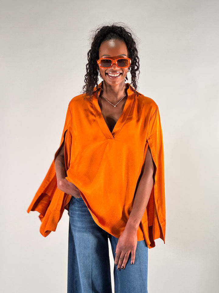 Bluse mit Split Sleeve