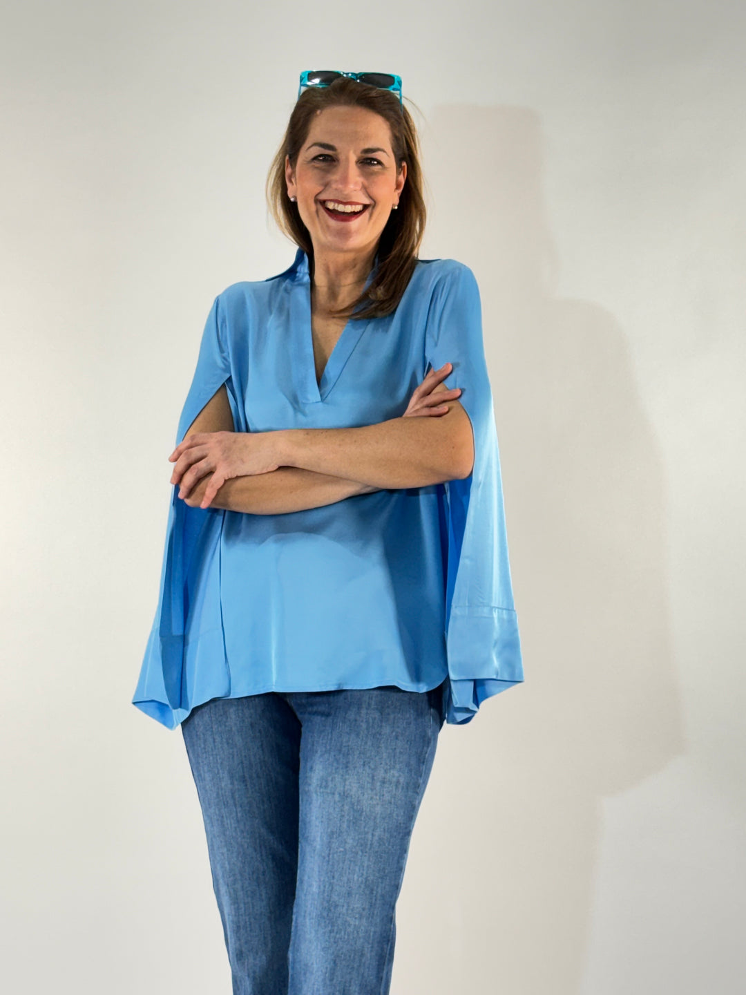 Bluse mit Split Sleeve