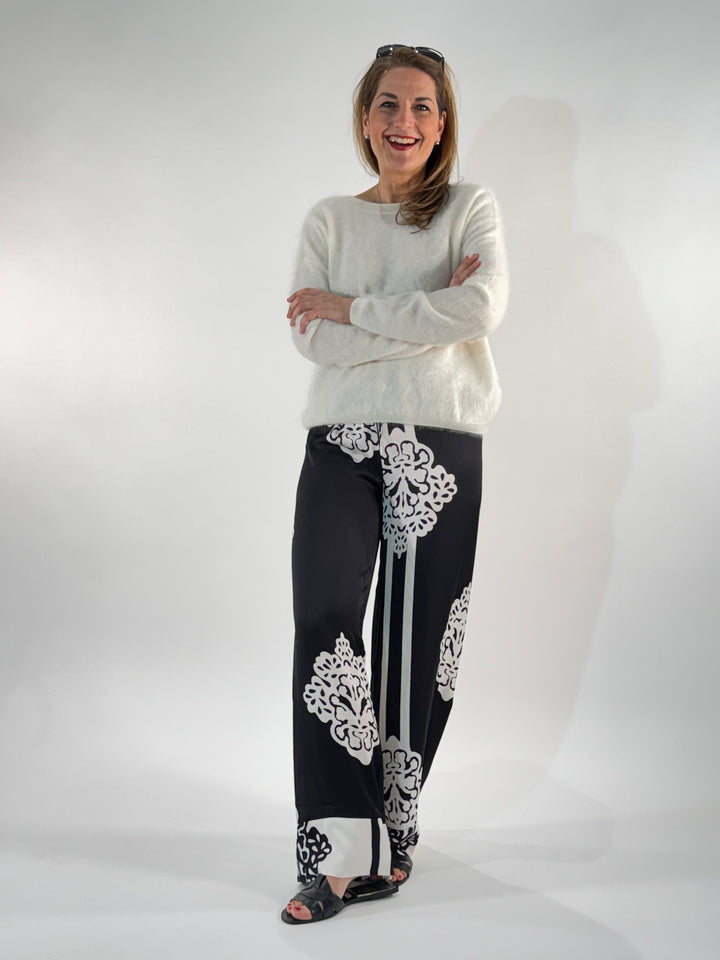 Palazzo-Hose mit Printmotiv