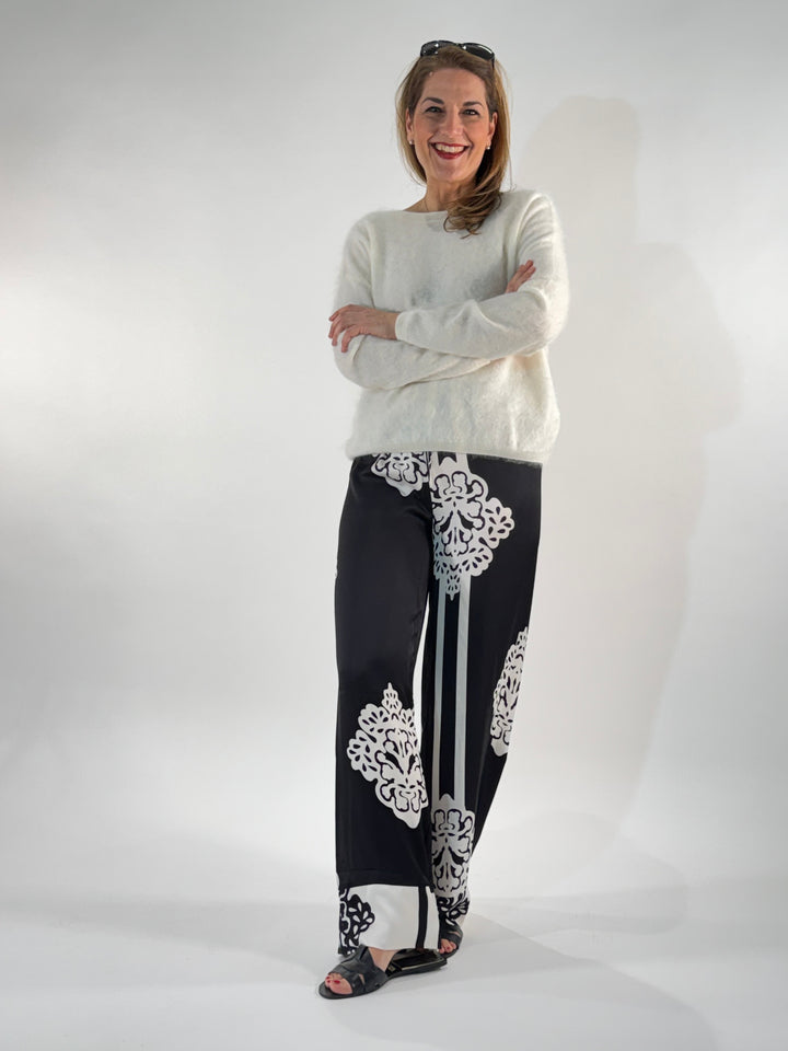 Palazzo-Hose mit Printmotiv