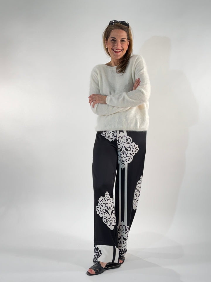 Palazzo-Hose mit Printmotiv
