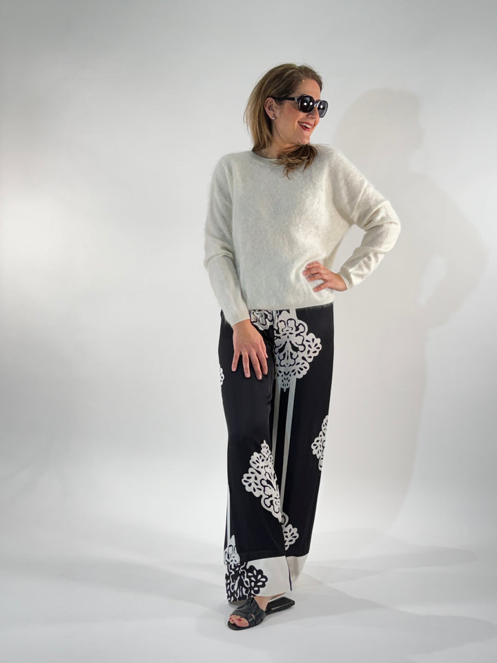 Palazzo-Hose mit Printmotiv