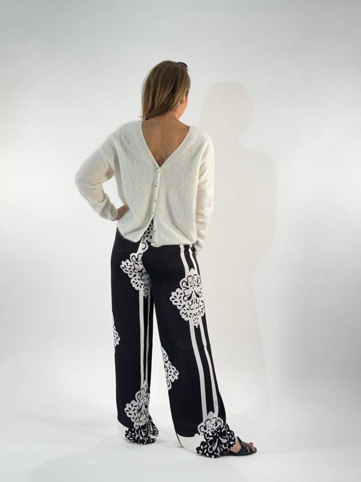 Palazzo-Hose mit Printmotiv