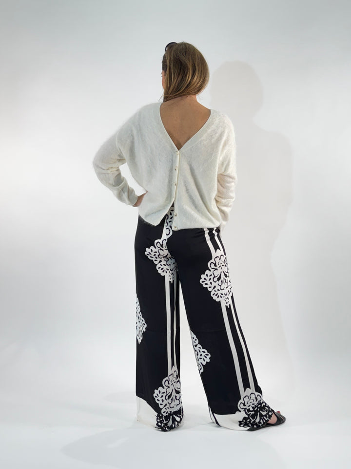 Palazzo-Hose mit Printmotiv