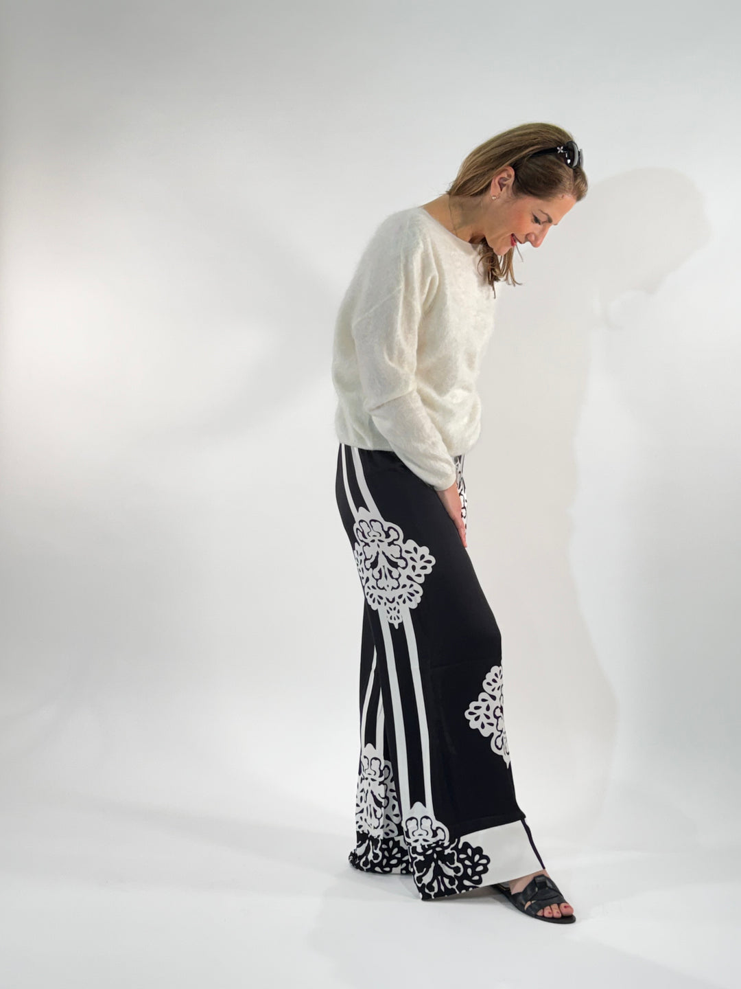 Palazzo-Hose mit Printmotiv