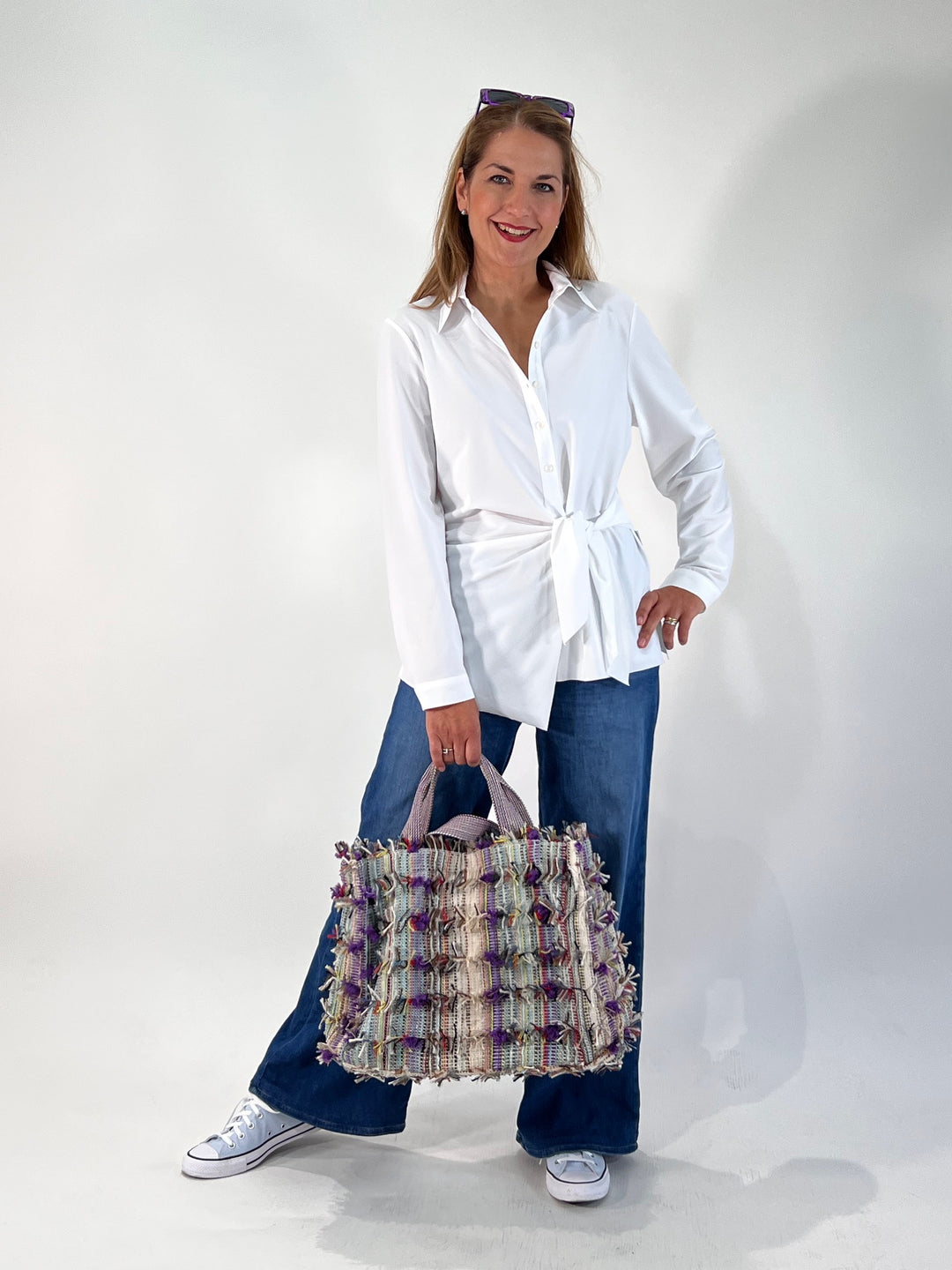 Bluse mit Knotendetail
