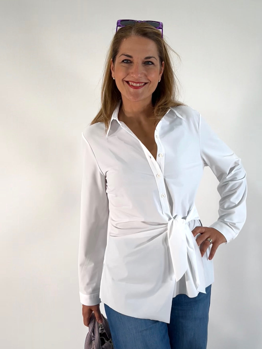 Bluse mit Knotendetail