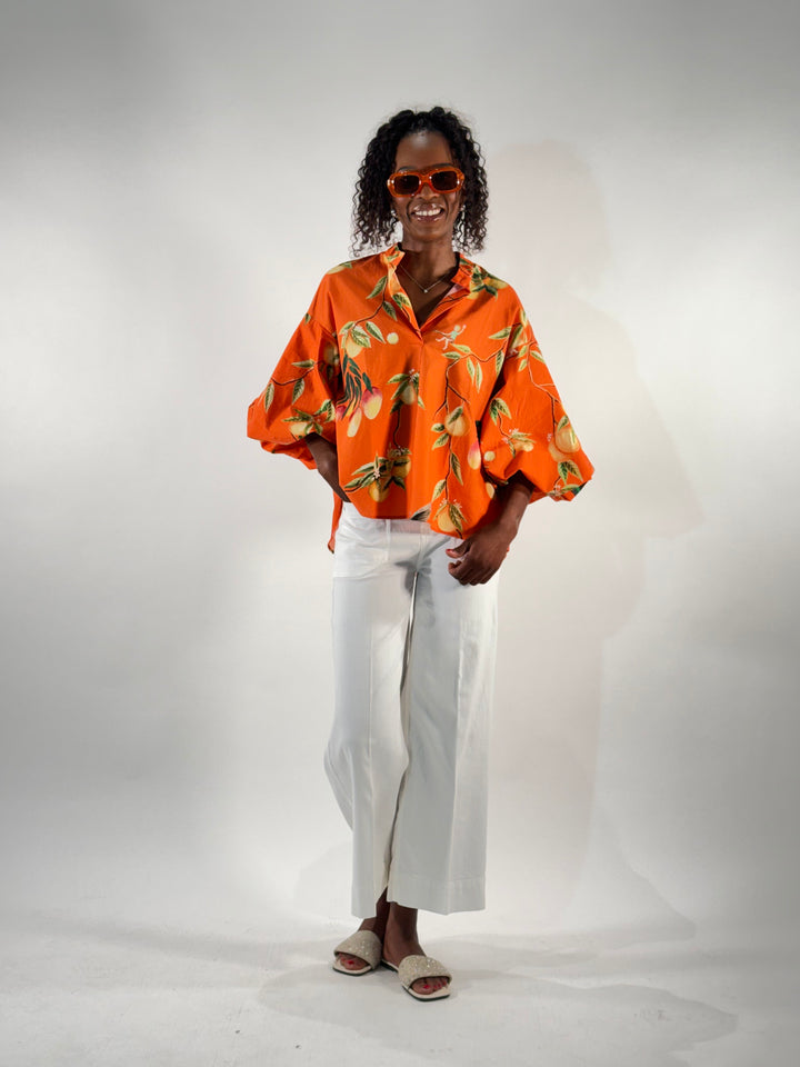 Print Bluse, Renata orange
