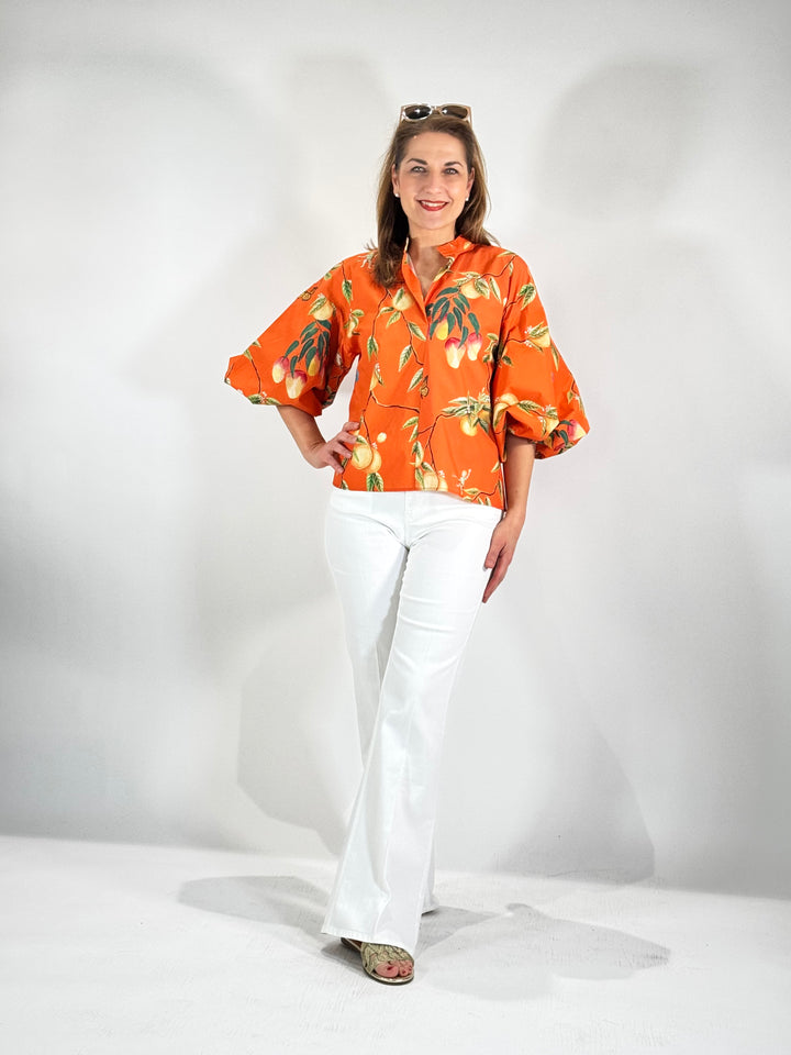Print Bluse, Renata orange