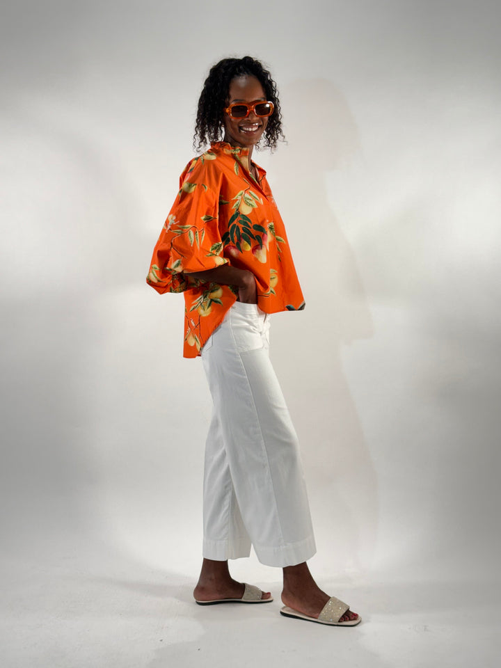 Print Bluse, Renata orange
