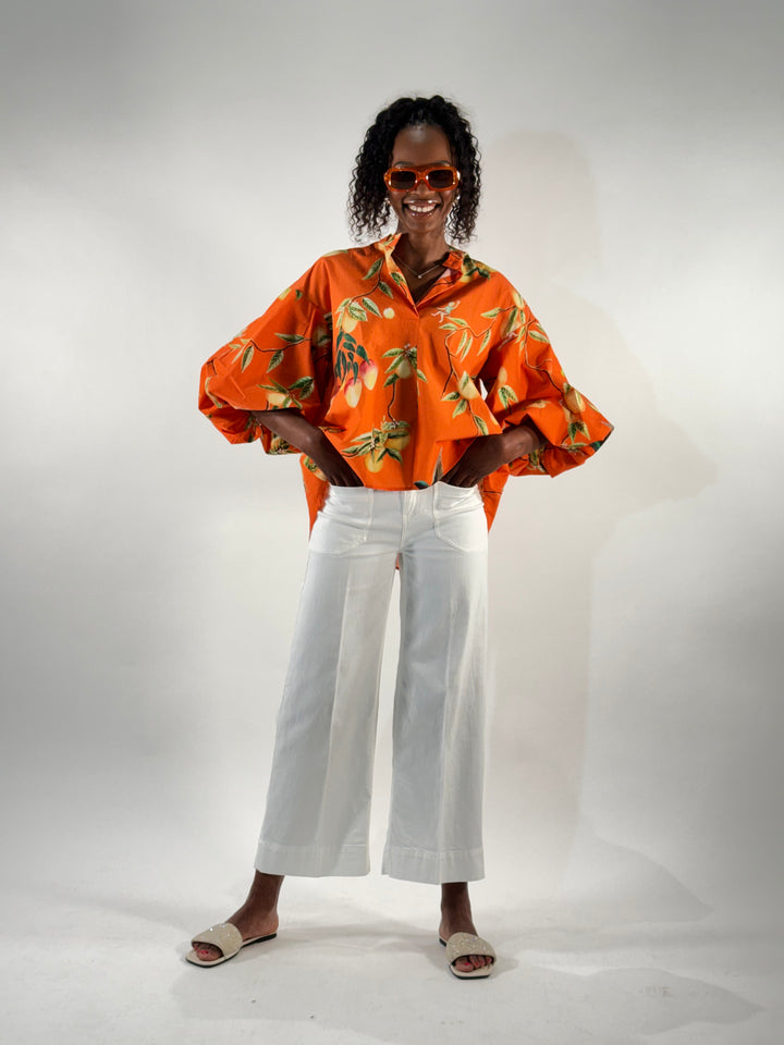 Print Bluse, Renata orange